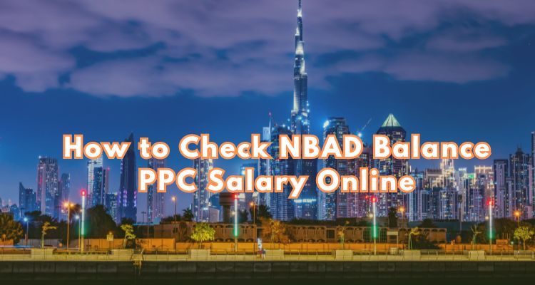 How to Check NBAD Balance PPC Salary Online